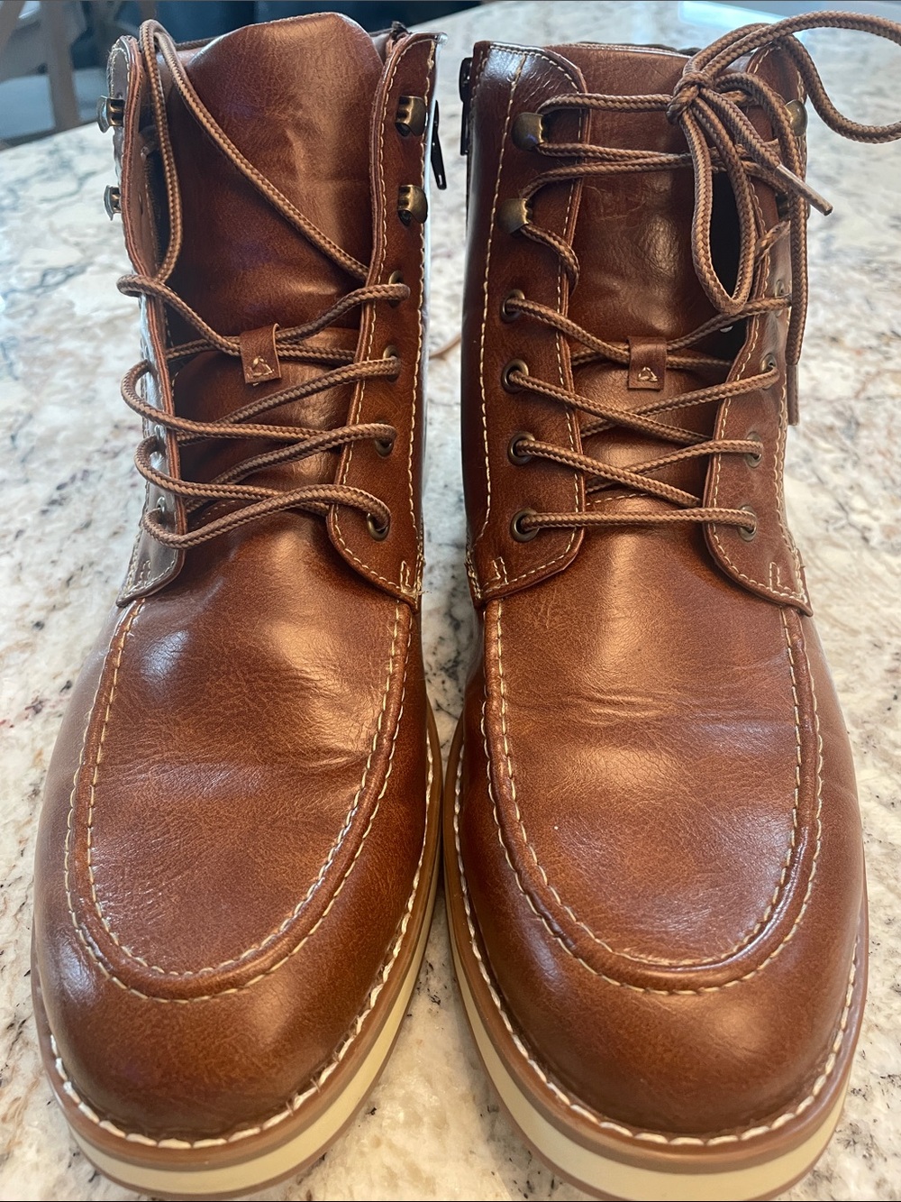 Steve Madden Brown Chukka Lace-Up Boots “P-Doyers” Size 13 M. Man-Made Materials